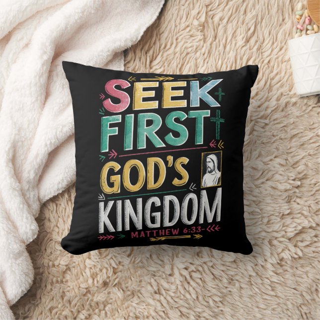 Radiant Pursuit: Seek First Gods Kingdom Kissen (Decke)