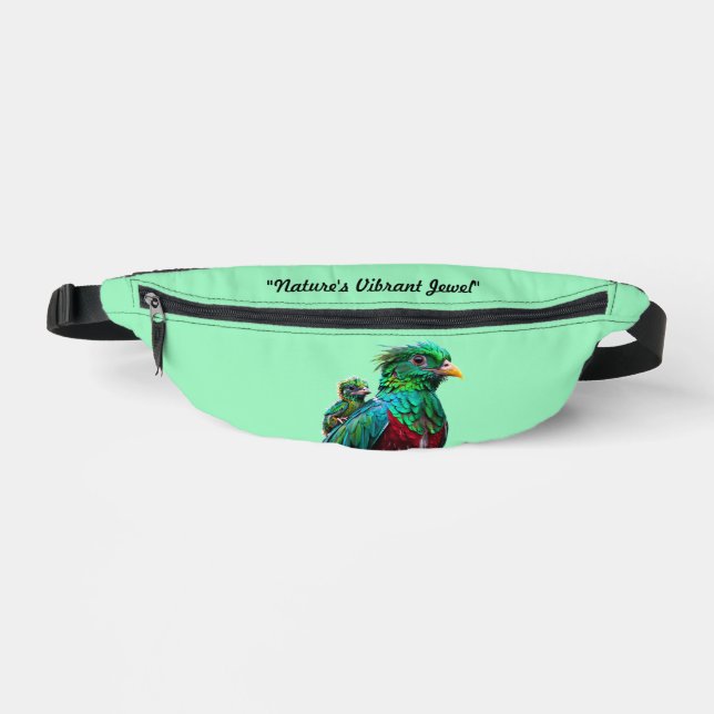 "Radiant Quetzal" Bauchtasche (Vorderseite)