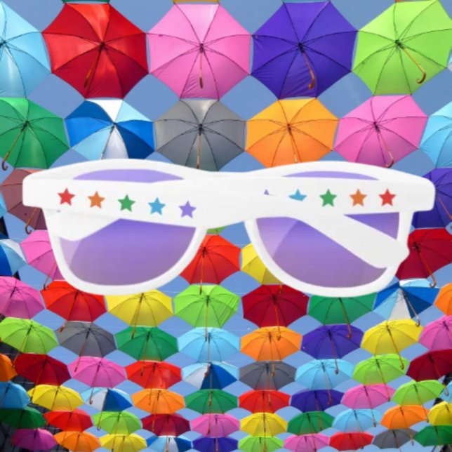 Radiant Rainbow Stars Sonnenbrille (Von Creator hochgeladen)