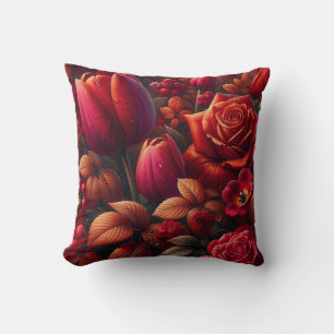 "Radiant Raindrop Fall Floral Art" Kissen