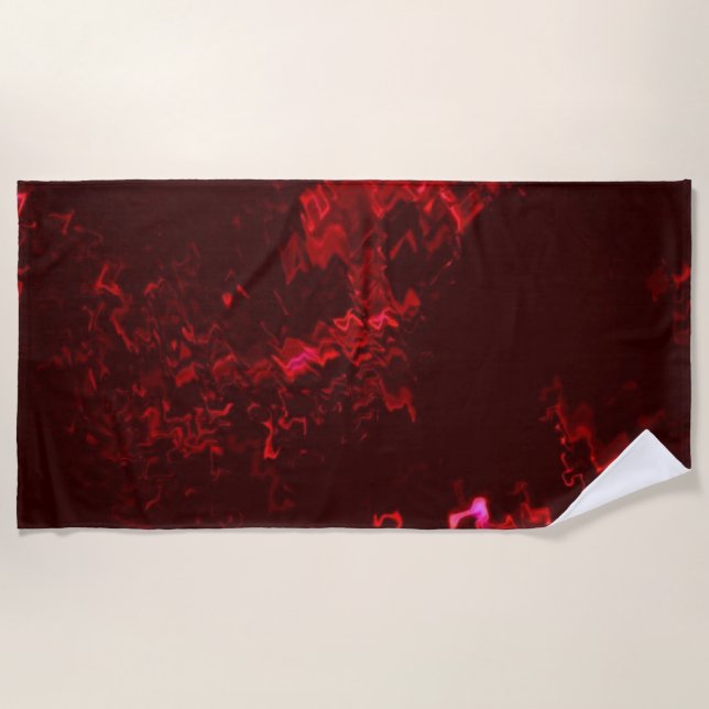 Radiant Red Beach Handtuch 70" x 35" (Vorderseite)