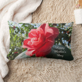 Radiant Red Camellia - Personalisierter Muttertag Lendenkissen