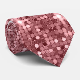 Radiant Rose Gold Sparkling Glitzer Neck Tie Krawatte