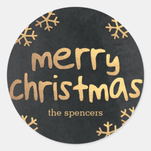 Radiant Snowflakes Weihnachtsgeschenk Tag Sticker