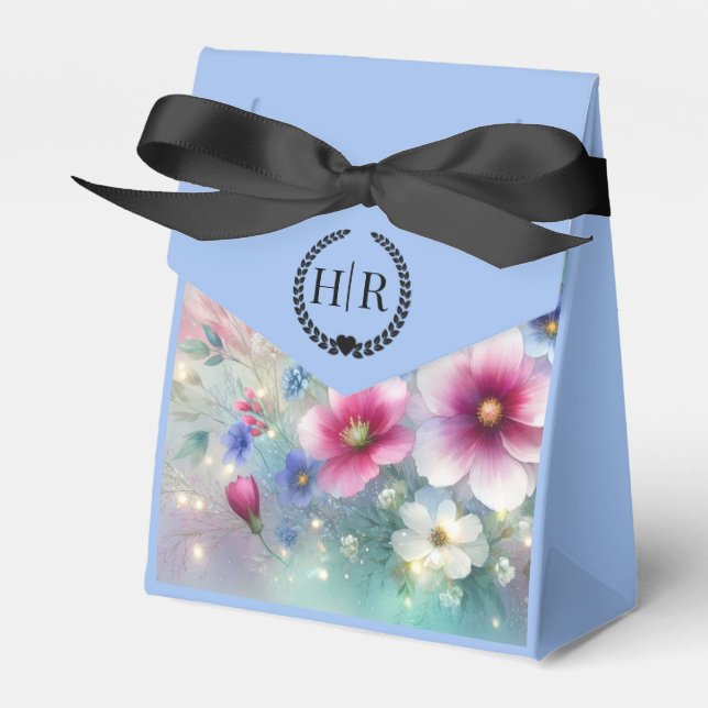Radiant Sparkling Spring Blooms Wedding Geschenkschachtel (Vorderseite)