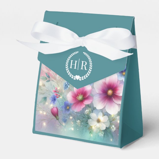 Radiant Sparkling Spring Blooms Wedding Geschenkschachtel (Vorderseite)