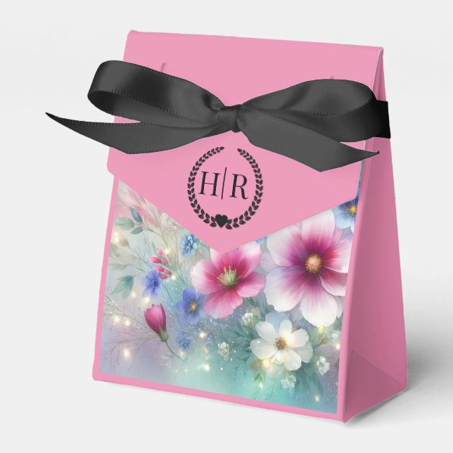 Radiant Sparkling Spring Blooms Wedding Geschenkschachtel (Vorderseite)