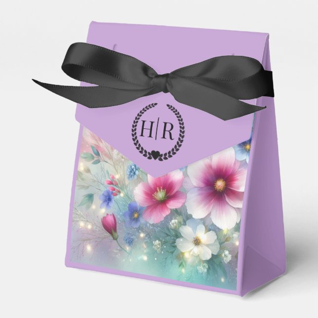 Radiant Sparkling Spring Blooms Wedding Geschenkschachtel (Vorderseite)