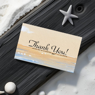 Radiant Summer Beach Hochzeitbudget Vielen Dank Mitteilungskarte