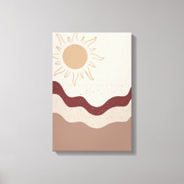 Radiant Sun Boho Art – Abstract Earth Print Leinwanddruck