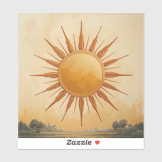 Radiant Sun Painting Images – A Timeless Symbol  Aufkleber