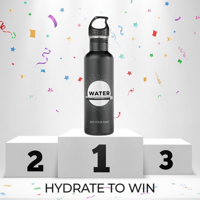 Radiant Sun Water Quote with Good Day Bar Edelstahlflasche (Von Creator hochgeladen)