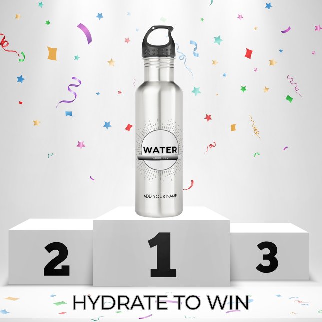 Radiant Sun Water Quote with Good Day Bar Edelstahlflasche (Von Creator hochgeladen)