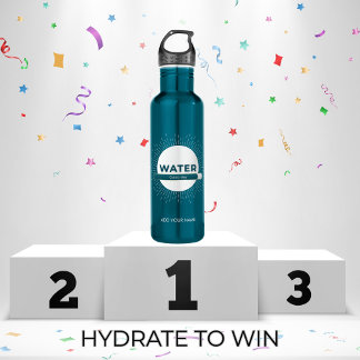 Radiant Sun Water Quote with Good Day Bar Edelstahlflasche