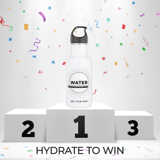 Radiant Sun Water Quote with Good Day Bar Edelstahlflasche (Von Creator hochgeladen)