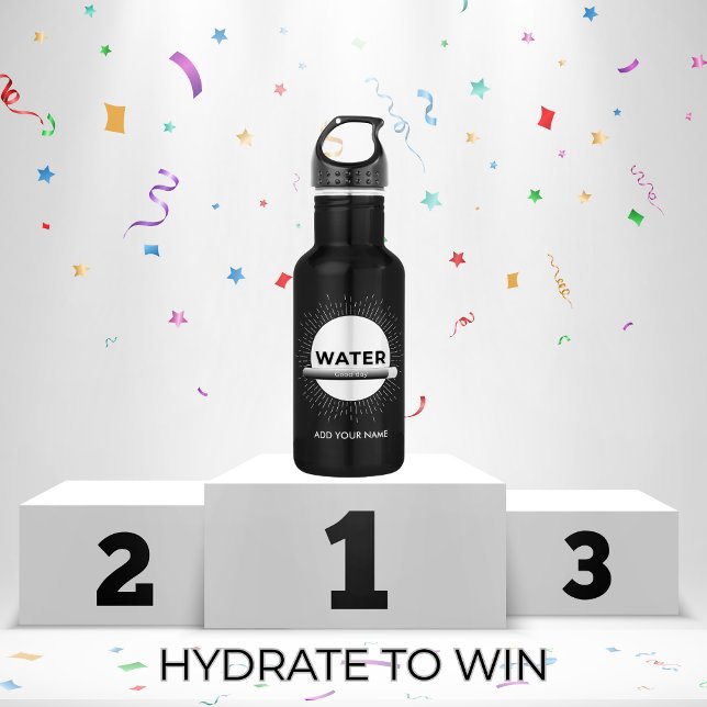 Radiant Sun Water Quote with Good Day Bar Edelstahlflasche (Von Creator hochgeladen)