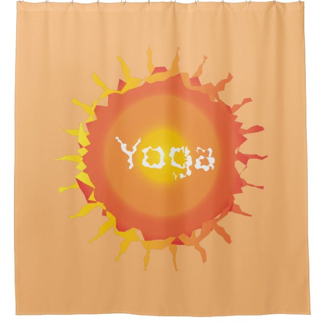 Radiant Sun Yoga Duschvorhang (Vorderseite)