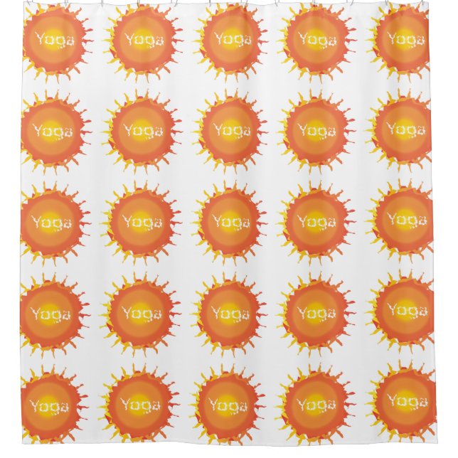 Radiant Sun Yoga Duschvorhang (Vorderseite)
