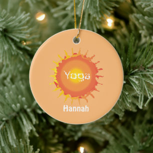 Radiant Sun Yoga Keramik Ornament