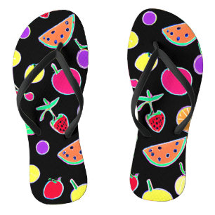 Radiant Tropic Neon Magic Flip Flops