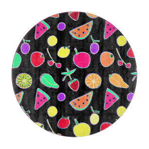 Radiant Tropic Neon Magic Schneidebrett