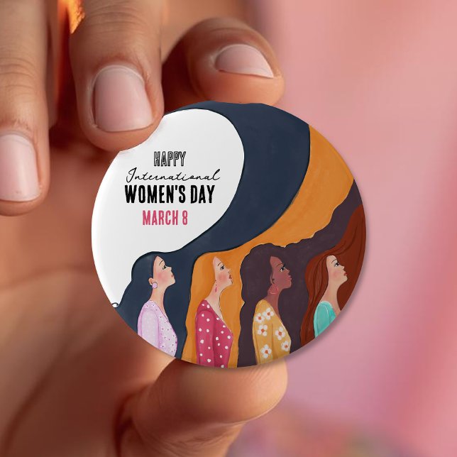Radiant Unity Frohen Internationalen Frauentag Pro Button (IWD Radiant Unity Women's Profile Button )