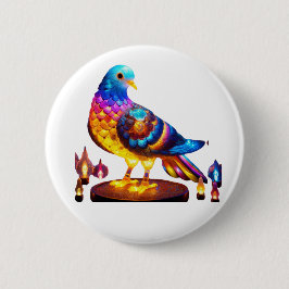 Radiant Urban Pigeon Button