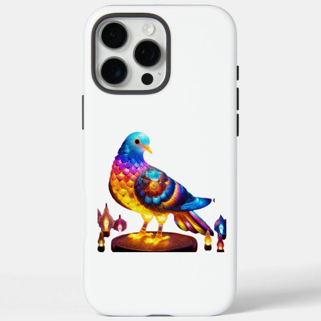 Radiant Urban Pigeon iPhone 16 Pro Max Hülle (Rückseite)