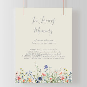Radiante mehrfarbige Wildblume im liebenden Speich Poster
