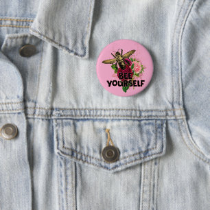 Radiante Rose & die sanfte Biene, Biene Sie selbst Button