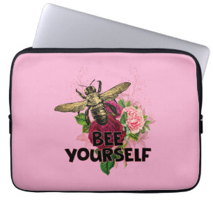 Radiante Rose und die sanfte Biene, Biene dich sel Laptopschutzhülle