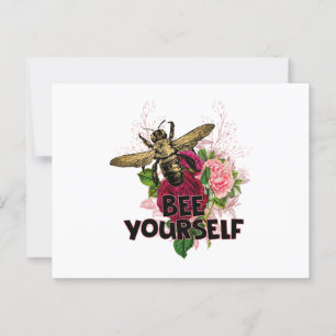 Radiante Rose und die sanfte Biene, Biene dich sel Postkarte