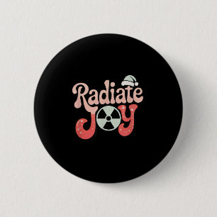 Radiate Joy Radiology Christmas Holiday Xray Krass Button