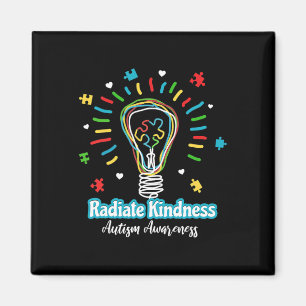 Radiate Kindness Lightbulle Autismus Awareness Tea Magnet