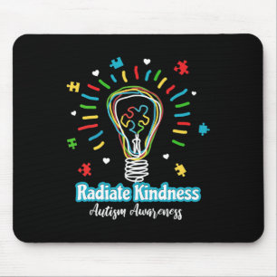 Radiate Kindness Lightbulle Autismus Awareness Tea Mousepad