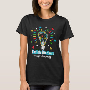 Radiate Kindness Lightbulle Autismus Awareness Tea T-Shirt