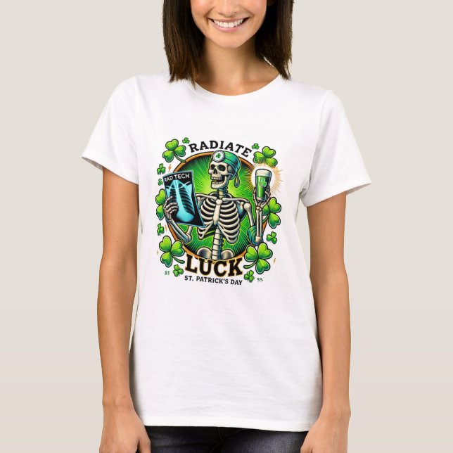 Radiate Lucky Radiology St. Patrick's Day Shirt (Vorderseite)