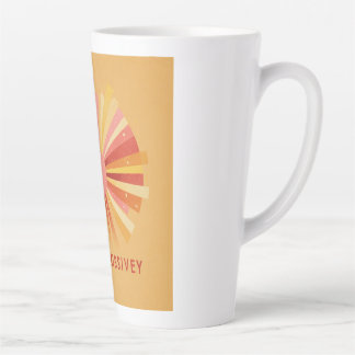 "Radiate Positivity" Retro Sunburst Art | 70s Styl Milchtasse