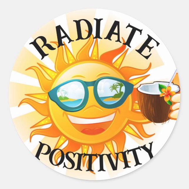 RADIATE POSITIVITY STICKER (Vorderseite)