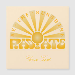 RADIATE Sei der Sonnenschein Vintage Retro Gold +  Magnetkarte