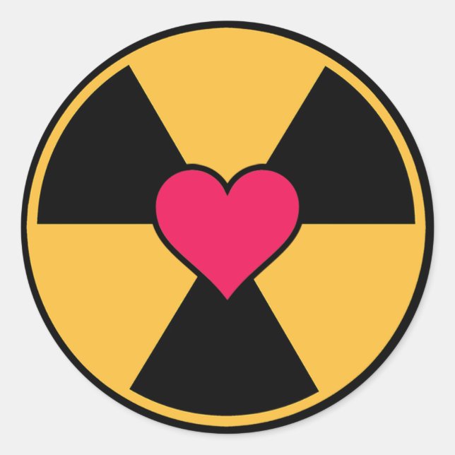 Radiation et autocollants cardiaques (Devant)