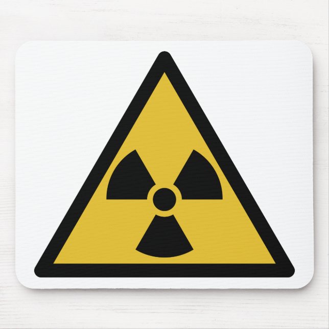 Radiation Warning Symbol (Radioactive Danger) Mousepad (Vorne)