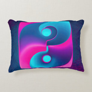 Radiative Spiritualität: Vibrant Yin Yang Pink & B Dekokissen