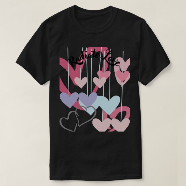 Radiator Love - Quirky Hearts T-Shirt (Design vorne)