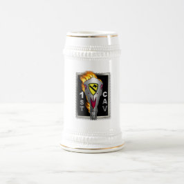 Radical Flaming Horse Skull 1. Kavallerie Division Bierglas