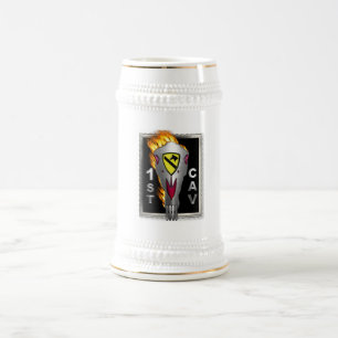 Radical Flaming Horse Skull 1. Kavallerie Division Bierglas