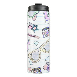 Radical Fun Aighties Coloring Book Pattern Thermosbecher