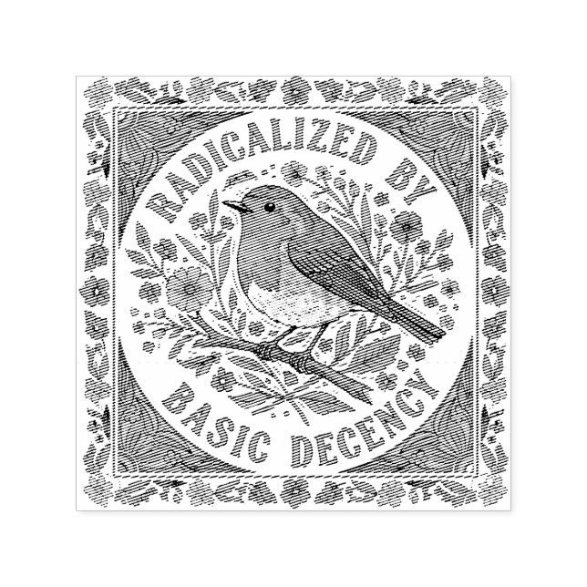 Radicalized by Basic Decency Bird Illustration  Permastempel (Design)