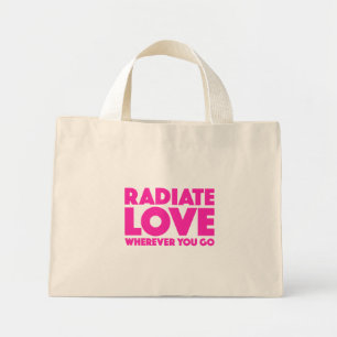 Radiere Liebe, wo immer du Inspirationsquelle bist Mini Stoffbeutel