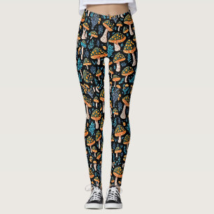 Radierendes Vertrauen mit biolumineszenten Pilzen Leggings